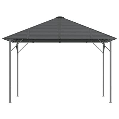 vidaXL Altana z zadaszeniem, 3x3 m, antracytowa