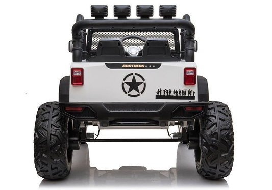 Auto Terenowe Na Akumulator Jeep JC666 Światła LED MP3 Pilot Biały