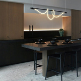 Nowoczesna spiralna lampa wisząca Złota 150cm 360° 45W 3000K Abruzzo Spirali