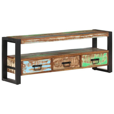vidaXL Szafka pod TV, 120x30x45 cm, lite drewno z odzysku