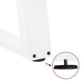 Nogi do stolika kawowego w kształcie litery U 2 szt. Białe 30x(30-31) cm Stal