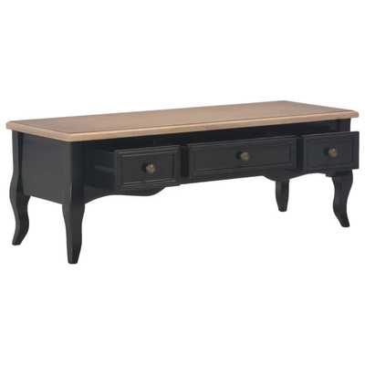 vidaXL Szafka pod TV, czarna, 100 x 35 x 35 cm, drewniana