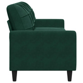 Sofa 3-osobowa, ciemnozielony, 210 cm, obita aksamitem