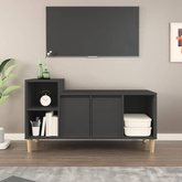 vidaXL Szafka pod TV, czarna, 100x35x55 cm, materiał drewnopochodny