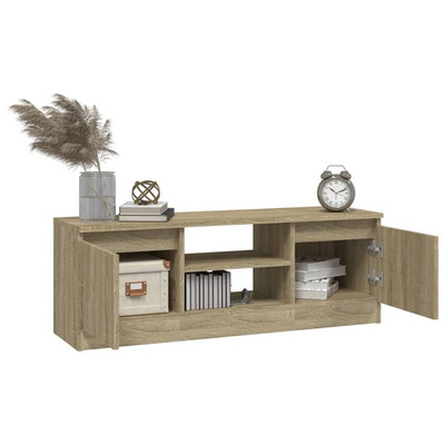 vidaXL Szafka pod TV, z drzwiczkami, dąb sonoma, 102x30x36 cm