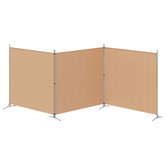 4-panelowy parawan Beżowy 525 x 180 cm tkanina