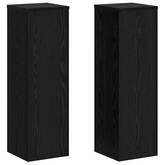 Stojak na rośliny 2 pcs Czarny Dąb 25 x 25 x 80 cm