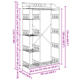 Otwy garderoba Czarny 101 x 43 x 188 cm Stal