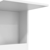 Stolik boczny z kołem Biały 40 x 35 x 60 cm Drewno inżynieryjne