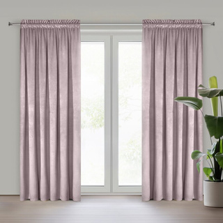 Zasłona Pierre pudrowy róż 140x300