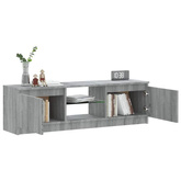 vidaXL Szafka pod TV z LED, szary dąb sonoma, 120x30x35,5 cm