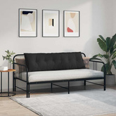 Poduszka na plecy Czarny 160 x 50 cm Tkanina mikrofibrowa