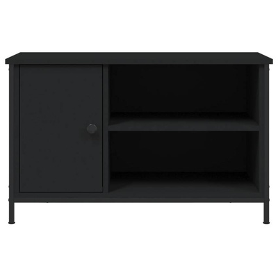 vidaXL Szafka pod TV, czarna, 80x40x50 cm, materiał drewnopochodny