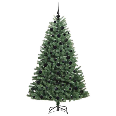 Sztuczna choinka z zawiasami zielony 180 cm PVC i Metal