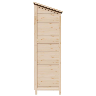Shed ogrodowy naturalny 59 x 56 x 176 cm Drewno Świerkowe