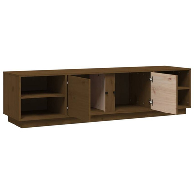 vidaXL Szafka pod TV, miodowy brąz, 156x40x40 cm, lite drewno sosnowe