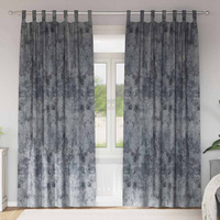 Zasłony z weluru 2 pcs Srebrnoszary 260 x 140 cm Aksamit