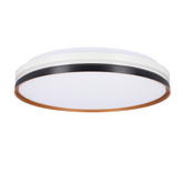 Montana Lampa sufitowa plafon czarny+biały+złoty 24w led 40 cm klosz biały