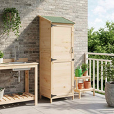 Shed ogrodowy naturalny 59,5 x 56 x 176,5 cm Drewno Świerkowe