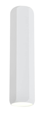 Lampa sufitowa tuba metalowa biała sześciokątna GU10 natynkowa