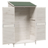 Shed ogrodowy Biały 106 x 56 x 176,5 cm Drewno Świerkowe