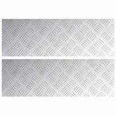 Stopień Prostokątny 2 pcs Srebrny 60 x 20 cm Aluminium