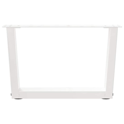 Nogi do stolika kawowego w kształcie litery V 2 szt. Białe 60x(30-31,3) cm Stal