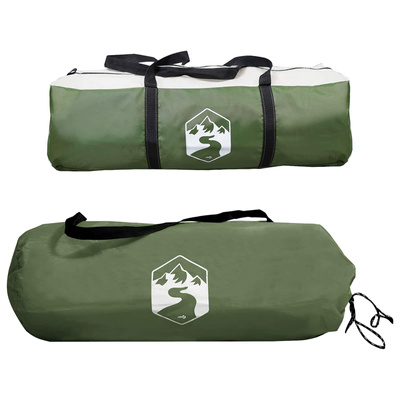 Namiot boczny zielony 410 x 410 x 250 cm Poliester i Stal