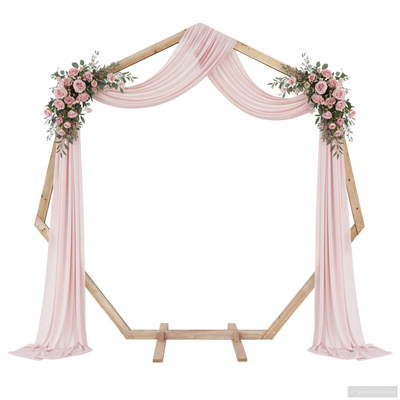 Łuk Ślubny Jasny Brąz 221 x 92 x 216 cm Lite drewno sosnowe