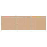 4-panelowy parawan Beżowy 525 x 180 cm tkanina