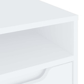 Szafka pod TV "VISNES" Biała 100x40x38 cm Drewno klejone
