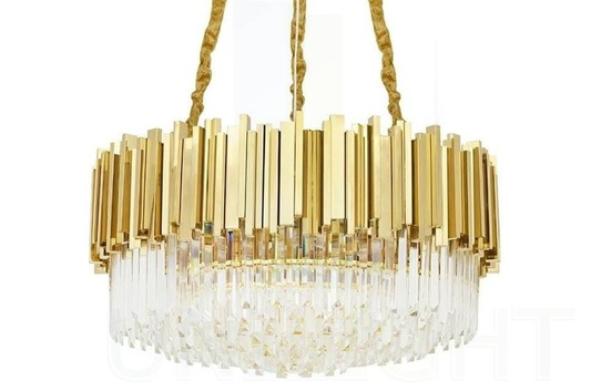 Lampa wisząca IMPERIAL GOLD 80 - stal, kryształ