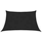 Żagiel przeciwsłoneczny, 160 g/m?, czarny, 3/4x2 m, HDPE