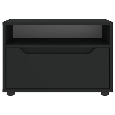 Szafka pod TV "VISNES" Czarna 60x40x38 cm Drewno klejone