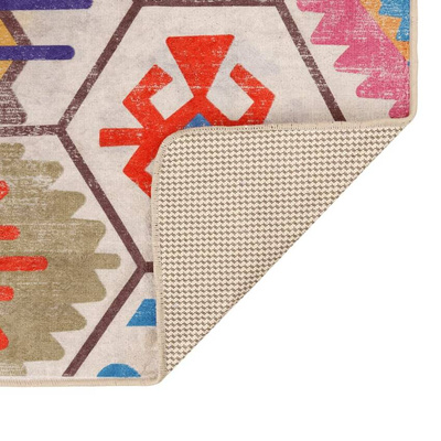 vidaXL Dywan z możliwością prania, kolorowy, 190x300cm, antypoślizgowy