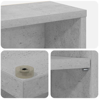 Kabinet na płyty CD Betonowy szary 33 x 23,5 x 175 cm