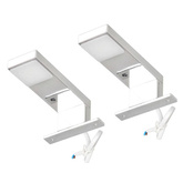 vidaXL Lampy nad lustro, 2 szt., 2 W, zimne, białe światło
