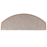 Maty na schody 15 szt. 65x24x4 cm Jasnobrązowe, półokrągłe, duże