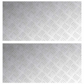 Stopień Prostokątny 2 pcs Srebrny 80 x 40 cm Aluminium