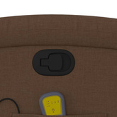 vidaXL Rozkładany fotel masujący, brązowy, obity tkaniną