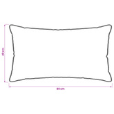 Poduszka 2 pcs Beżowy 40 x 80 cm Włókno Kapok