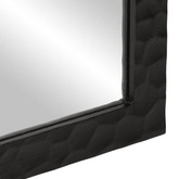 vidaXL Lustro łazienkowe, czarne, 50x70x2,5 cm, drewno mango i szkło