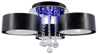 Nowoczesna lampa sufitowa led ANTILA srebrny, czarny