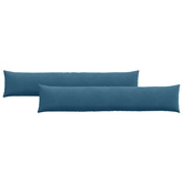 Poduszki na sofę 2 pcs Niebieski 200 x 40 cm Tkanina sztruksowa