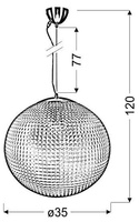 Lampa sufitowa wisząca candellux lucida 31-51165 e27 bezbarwny