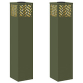 Słoneczna LED lampa na ścieżkę 2 pcs Zielony oliwkowy