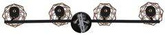 Lampa ścienna sufitowa listwa czarno-złota 4x40W E14 Acrobat 94-66657