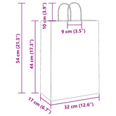 Torby papierowe 250 szt. z uchwytami Różowe 32x17x44 cm