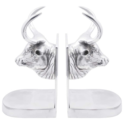 Podpórki do książek 2 pcs Srebrny 17 x 15 x 27 cm Aluminium