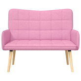 Sofa dwuosobowa różowy 115 x 61 x 87 cm tkanina